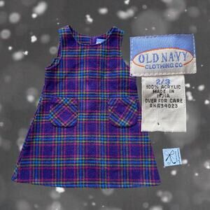 Old Navy Clothing Co. Plaid Sleeveless Jumper Dress Kids Sz 2/3